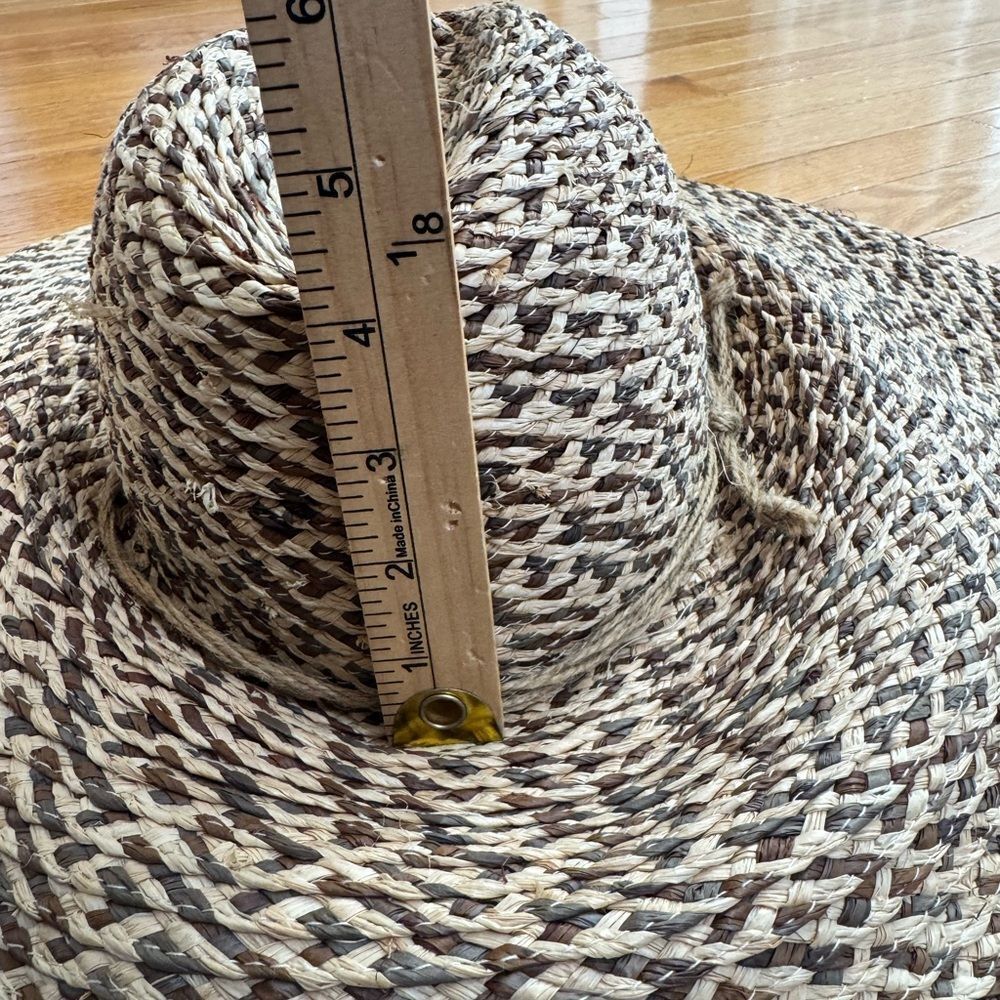 Brooklyn Hat Company Raffia Oversized Floppy Wide Brim Sun Hat One size - Picture 5 of 8